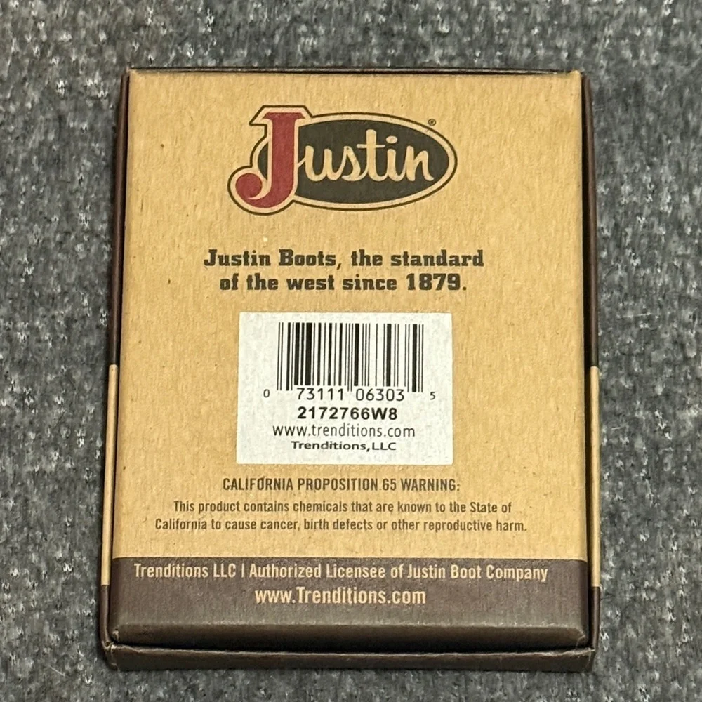 Justin Boots Tan Leather Card Holder